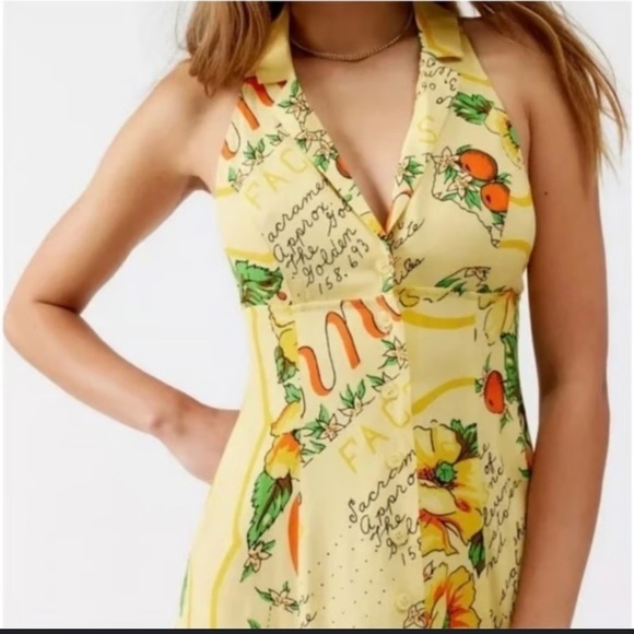 Urban Outfitters Willow Floral Fruit Midi Dress - Picture 2 of 11